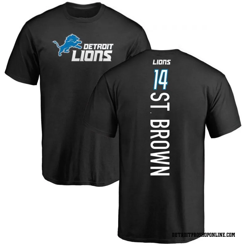 Black Youth Amon-Ra St. Brown Detroit Lions Backer T-Shirt