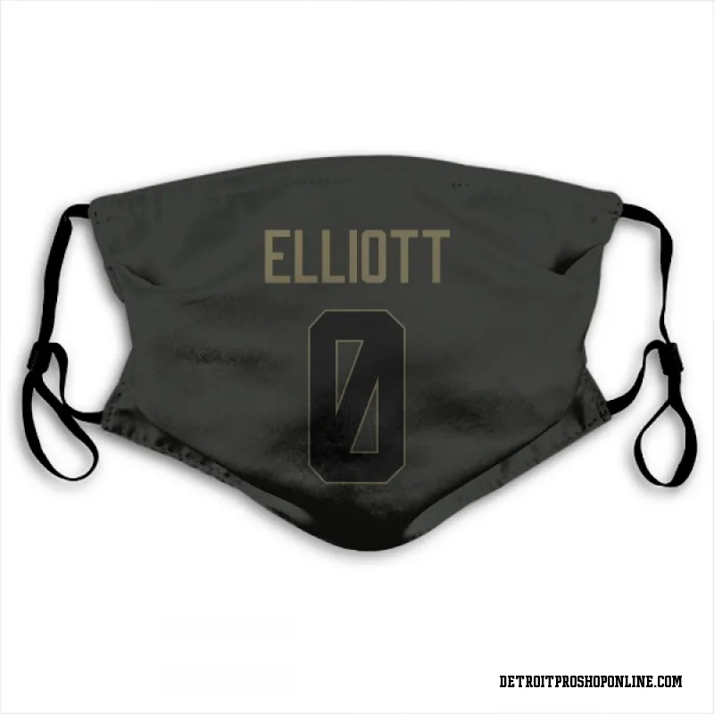Black Detroit Lions  DeShon Elliott  Service Face Mask (With 2 Free PM2.5 Filters)