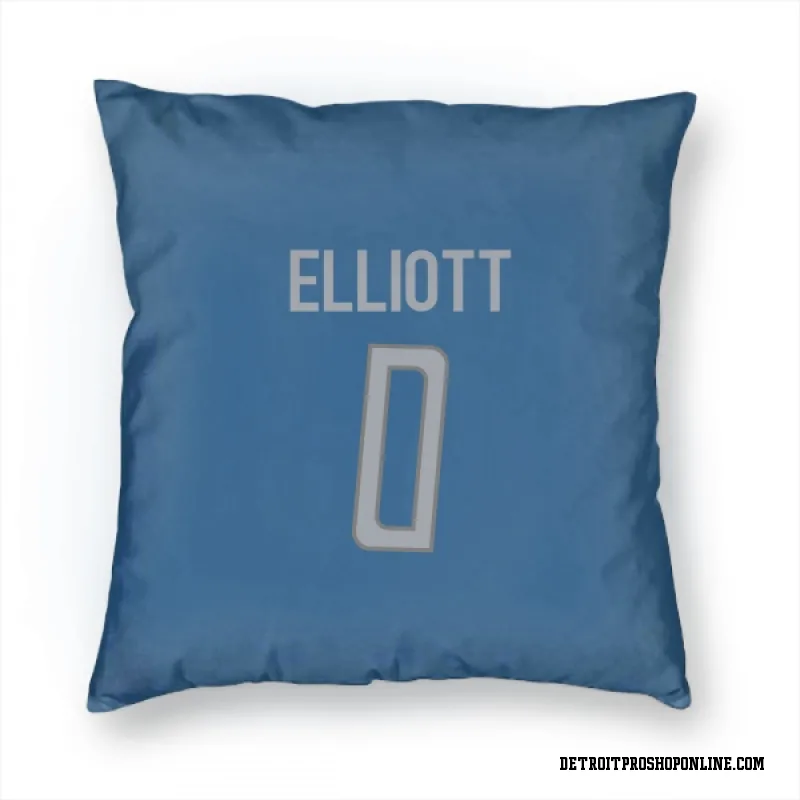 Blue Detroit Lions  DeShon Elliott  Pillow Cover (18 X 18)