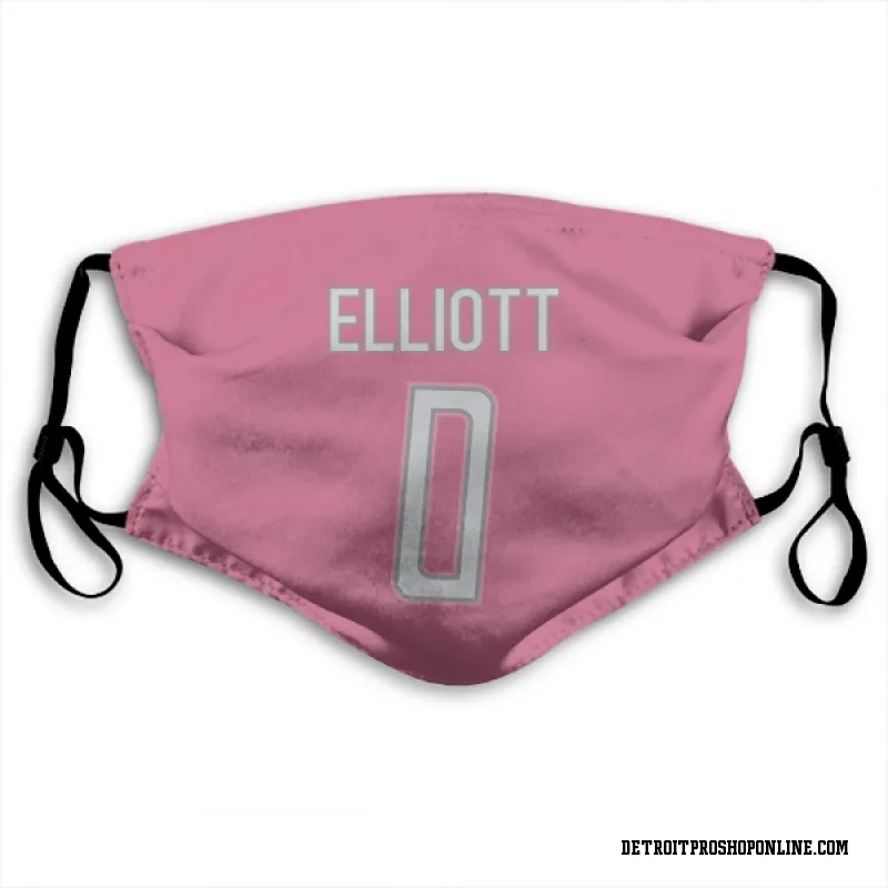 Pink Detroit Lions  DeShon Elliott  Face Mask (With 2 Free PM2.5 Filters)